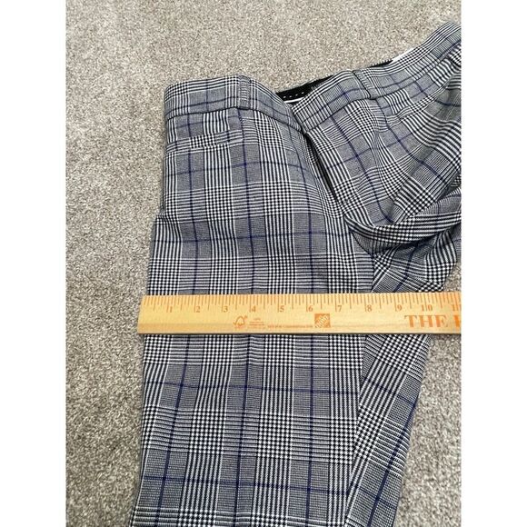 Banana Republic womens sz Sloan Size 0 Gray Prince Of Wales Check Cotton - Picture 5 of 12